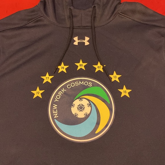 RARE New York Cosmos Under Armour Hoodie Size Men’s Large Soccer - Picture 2 of 4
